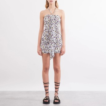 AMEN - Short dress with animalier print