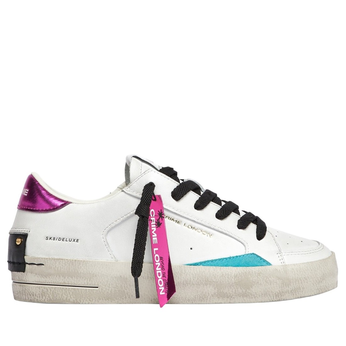 Image of CRIME LONDON - Sneakers SK8 Deluxe - Colore: Bianc