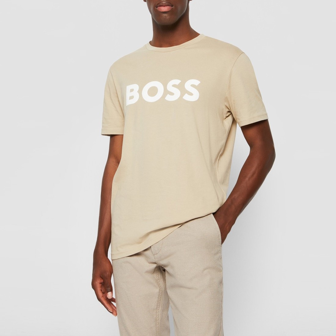 Image of BOSS - T-shirt Thinking - Colore: Beige,Taglia: XL