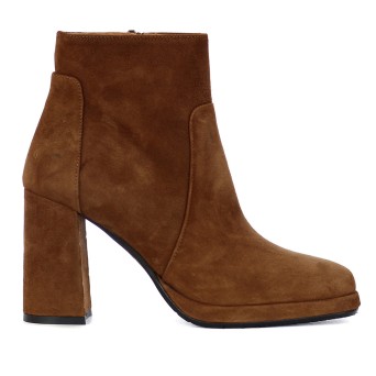 ALBANO - Leather ankle boot with zipper