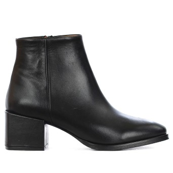 ALBANO - Leather ankle boot with zipper