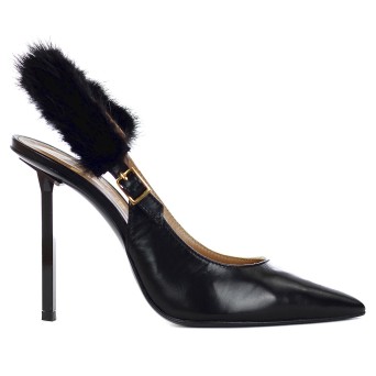 WO MILANO - Slingback with fur strap