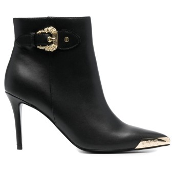 VERSACE JEANS COUTURE - Ankle boot with metal toe cap with log