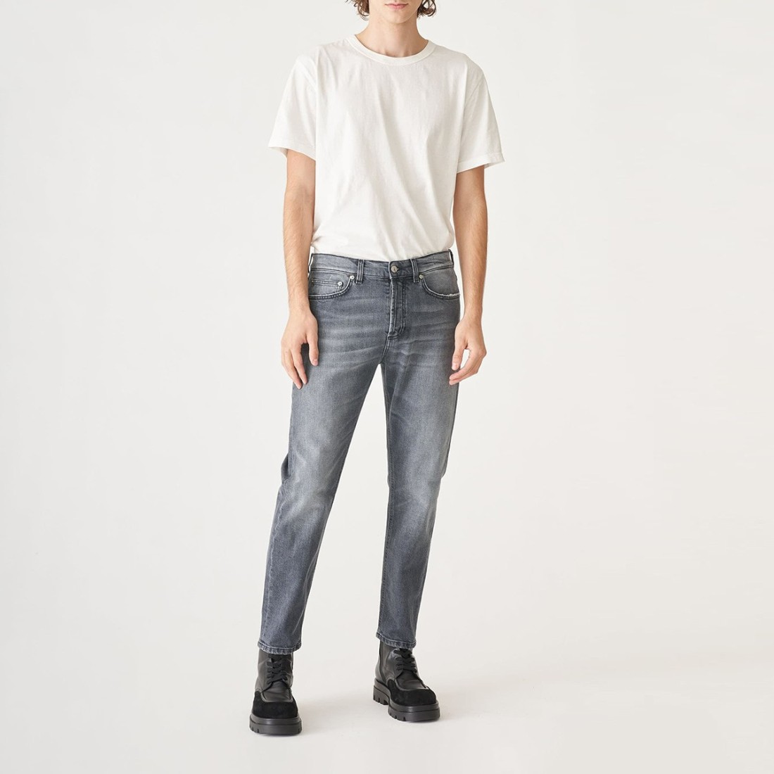 Image of GRIFONI - Jeans in denim con logo - Colore: Nero,T