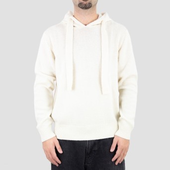 GAZZARRINI - Hooded sweater with logo patch