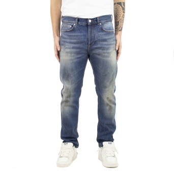 GRIFONI - Jeans in denim con macchie