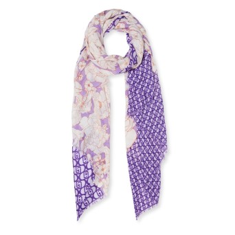 LIU JO - Stole with floral print and logo