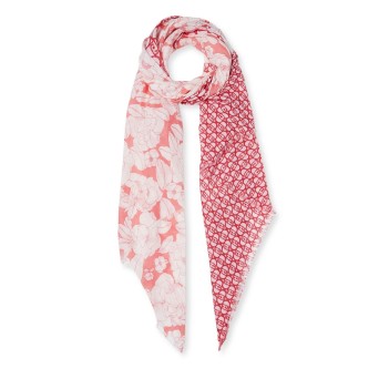 LIU JO - Stole with floral print and logo