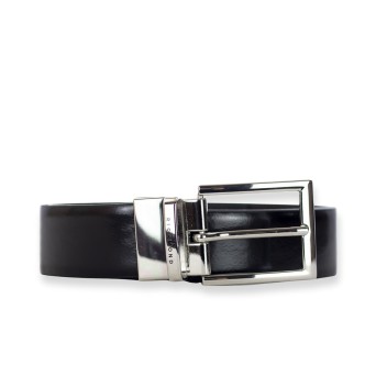 JOHN RICHMOND - Reversible leather belt with logo