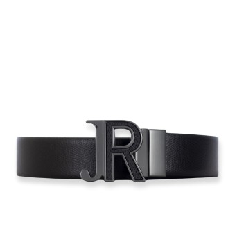 JOHN RICHMOND - Reversible leather belt with monogram buckle
