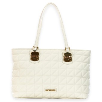 LOVE MOSCHINO - Quilted tote bag with logo