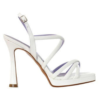 ALBANO - Leather sandal with heel strap