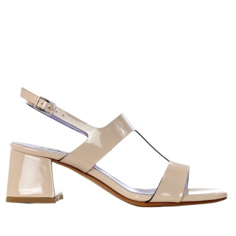 ALBANO - Patent leather sandal with heel strap