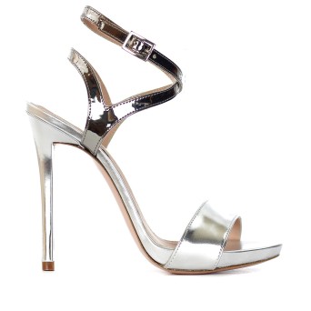 G.P. BOLOGNA - Laminated leather sandal with ankle strap