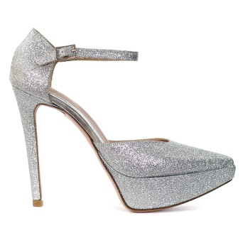 G.P. BOLOGNA - Microglitter pumps with ankle strap